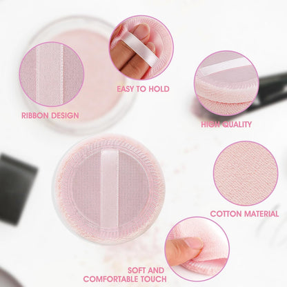Cosmetics Makeup Sponge 12 PCS Fluffy Make up Foundation Applicator Face Blending Setting Pads Matte Loose Powder Body Paint Wet Dry Application Brushes(Pink/Skin Color)