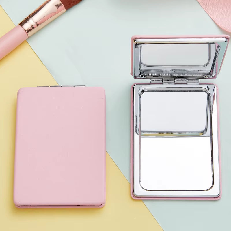 Folding Mirror Pocket Mini Portable Makeup Mirrors Travel Hand Small Mirror Vanity Foldable Compact Cosmetics Tools