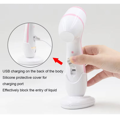 Ultrasonic Cleaner Electric Cleansing Brush 3 in 1 Face Massagers Sonic Rotating Cleansing Brush Galvanic Remove Blackheads Tool