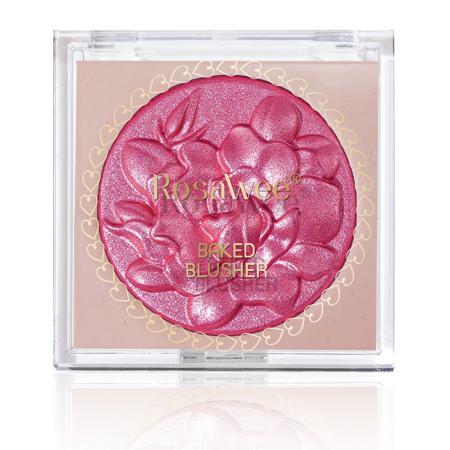 Pearlescent Shimmer Blush Powder, Single-Color Blush, Fine Powder, Improves Skin Tone, Blush without Flying Powder