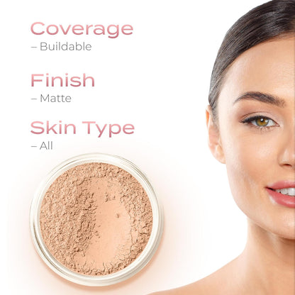(5Gms) Medium Rice Setting Powder by Sweetface Minerals, Blurring, Loose Powder Makeup, Face Powder Compact, Finishing Powder, Pressed Setting Powder, Oil Control Face Powder