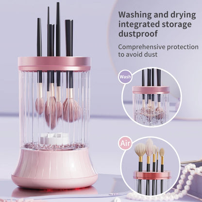 Rechargeable Makeup Brush Cleaner Machine Multifunctional Cleaning Drying Tool