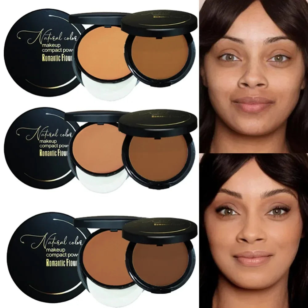 6-Color Dark Powder Bronze Powder Dark Skin Foundation Oil Control Concealer Brighten the Face Create 3D Highlight Shadow Makeup