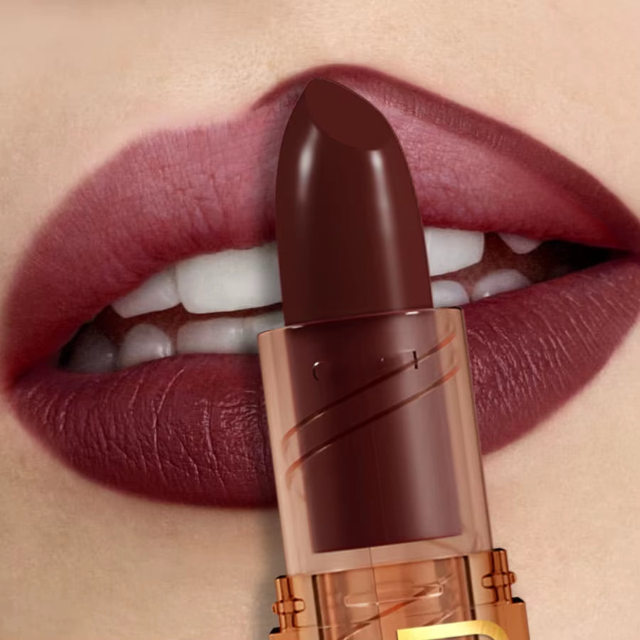 1PC Professional Lipstick Waterproof Lips Makeup Long Lasting Pigment Nude Brown Red Lipsticks Velvet Matte Lip Tint Cosmetics