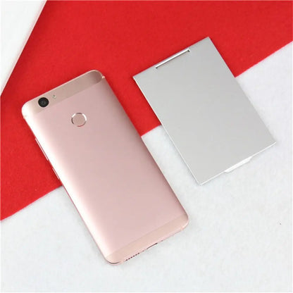 Aluminum Folding Mirror Pocket Mini Portable Makeup Mirrors Travel Hand Small Mirror Vanity Foldable Compact Cosmetics Tools