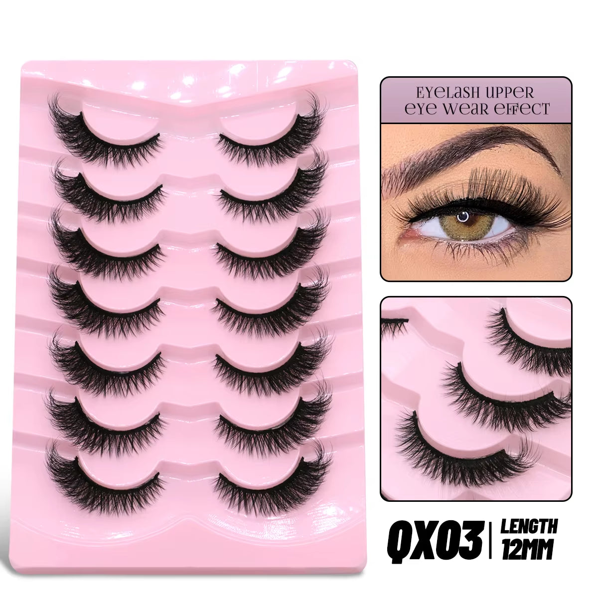 Cat Eye Lashes Faux Mink Eyelashes Winged End Eye Elongated Eyelashes Fake Lashes Natural Long Eyelashes Extension