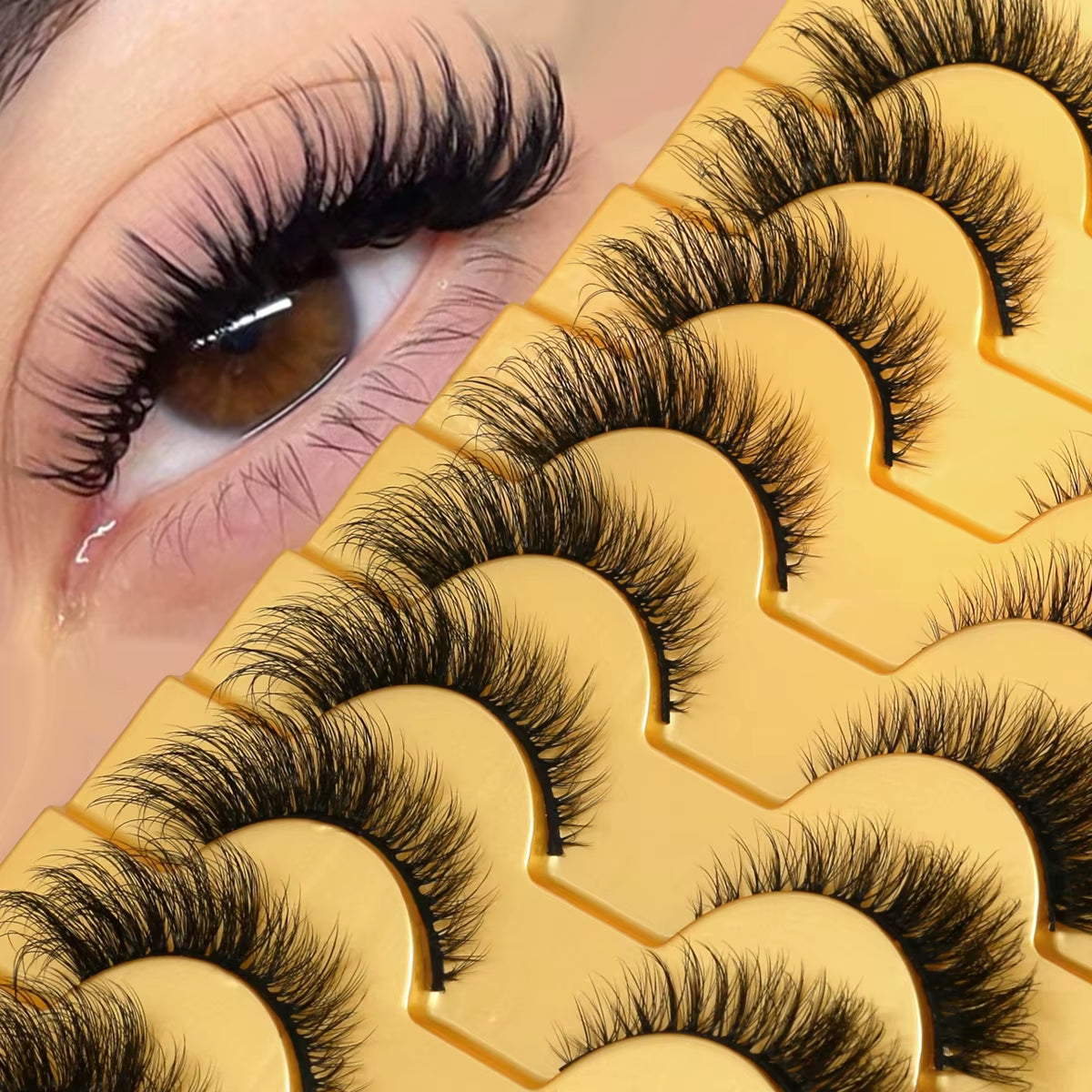 Cat Eye Lashes Faux Mink Eyelashes Winged End Eye Elongated Eyelashes Fake Lashes Natural Long Eyelashes Extension