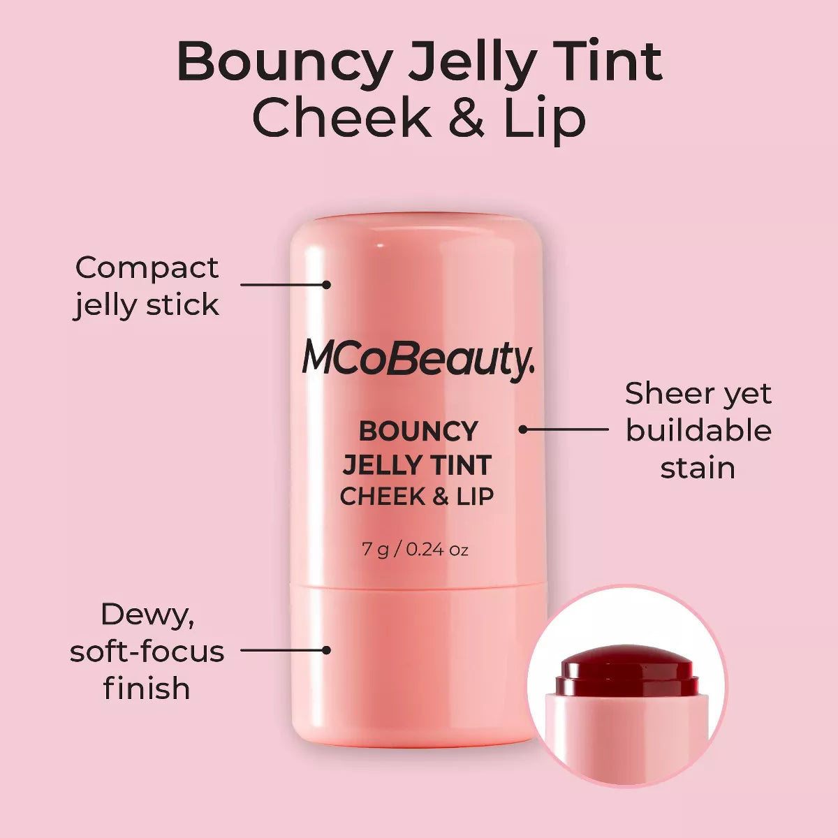 Mcobeauty Jelly Cheek & Lip Stick - 0.17Oz