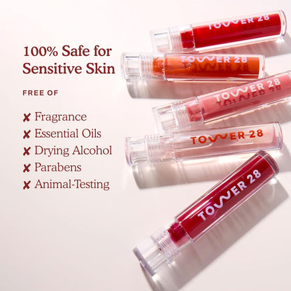 Shineon Lip Gloss Jelly - Hydrating Tinted Lip Balm + Milky Gloss for Sensitive Lips - Non-Sticky + High-Shine Jelly Formula with Nourishing Oil Blend - Pistachio - Nude Pink (0.13)