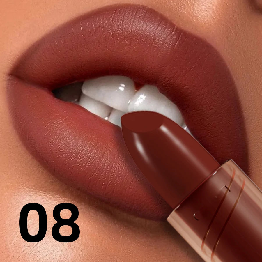 14-Color Matte Lipstick Red Lip Stick Waterproof Sexy Korean Makeup Lip Tint Brown Pink Lip Cosmetic Long Lasting Lip Gloss