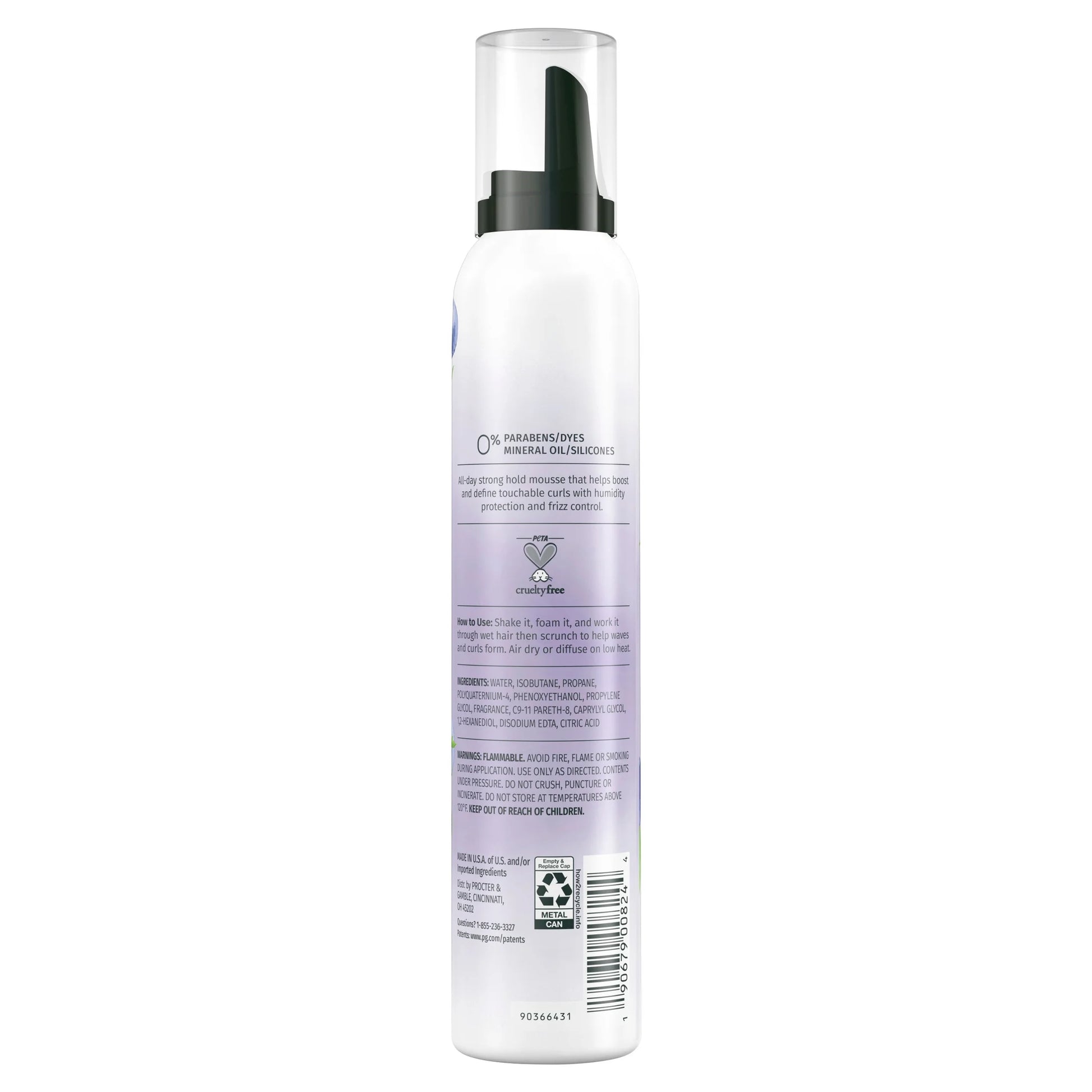 Curl Boosting Mousse, All Day Hold, Frizz Control, 6.8 Fl Oz