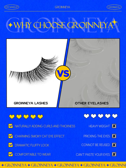 Half Lashes Cat Eye Lashes Soft Natural Clear Band Lashes Natural Look Faux Mink Wispy Mink Eyelashes Makeup
