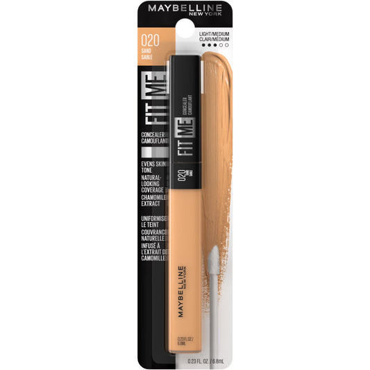 Fit Me Liquid Concealer Makeup, Natural Coverage, Oil-Free, Sand, 0.23 Fl Oz