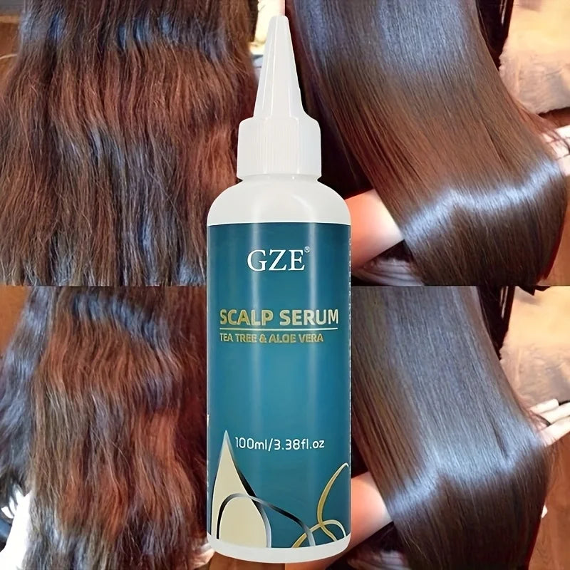Scalp Serum with Tea Tree & Aloe Vera Leave-In Conditioner Remove Loose Dandruff Flakes for Dry Scalp for Women and Men