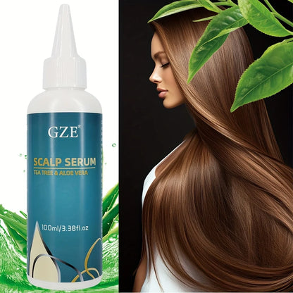 Scalp Serum with Tea Tree & Aloe Vera Leave-In Conditioner Remove Loose Dandruff Flakes for Dry Scalp for Women and Men