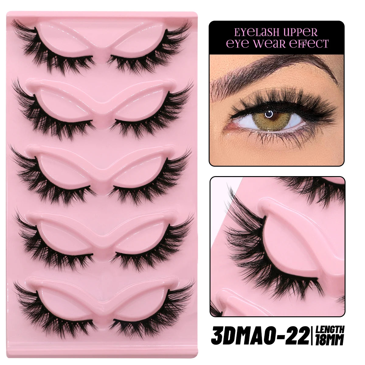 Cat Eye Lashes Faux Mink Eyelashes Winged End Eye Elongated Eyelashes Fake Lashes Natural Long Eyelashes Extension