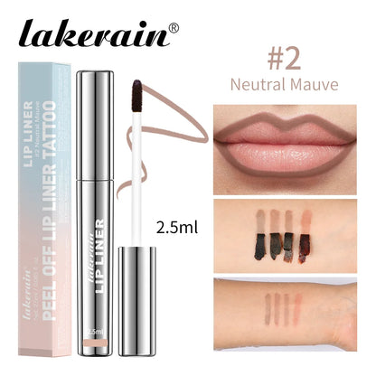 4Colors Highly Pigmented Lip Liner Tattoo Matte Peel off Enhance Lip Liner Lasting Lip Stain Waterproof Transfer-Proof Lipstick