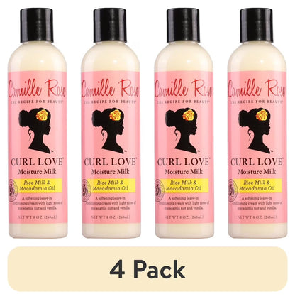(4 Pack)  Curl Love Soften & Nourish Moisture Milk with Rice Milk & Macadamia Oil, 8Oz