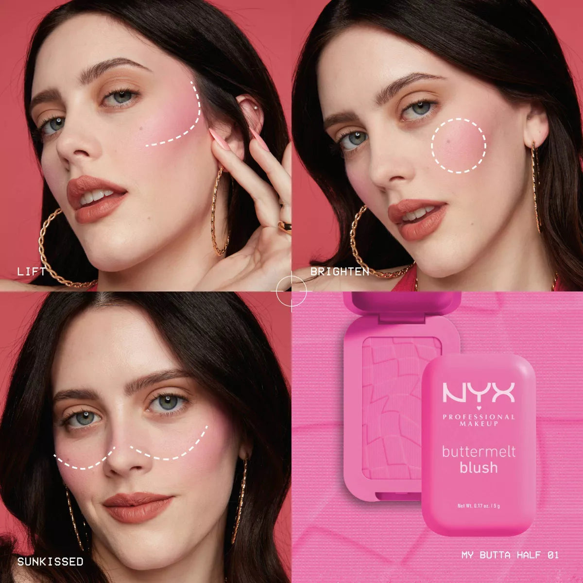 NYX Professional Makeup Buttermelt Blush - 0.17Oz