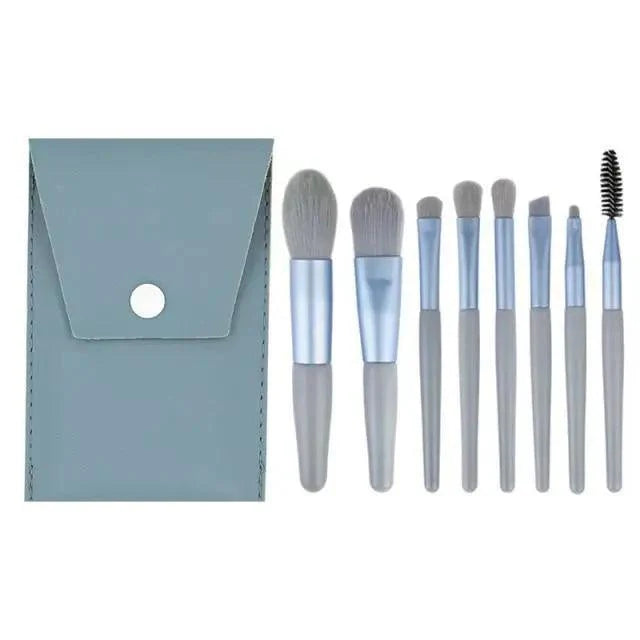 8Pcs Mini Travel Portable Soft Makeup Brushes Set