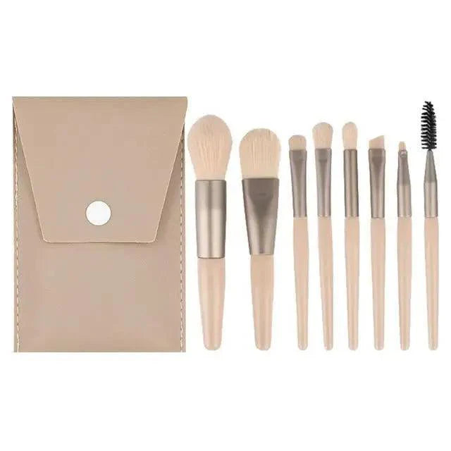 8Pcs Mini Travel Portable Soft Makeup Brushes Set