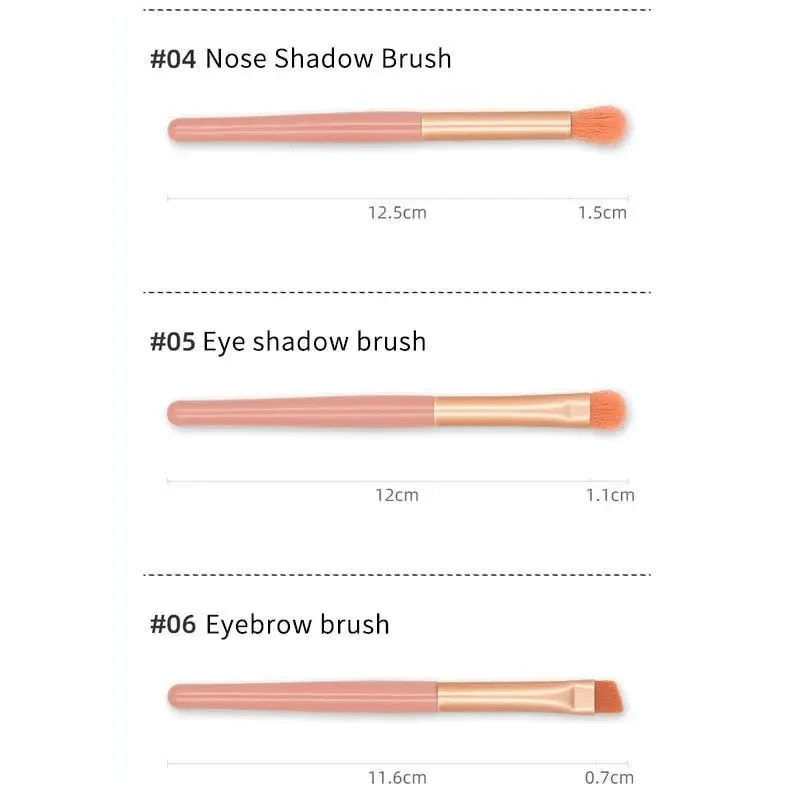 8Pcs Mini Travel Portable Soft Makeup Brushes Set