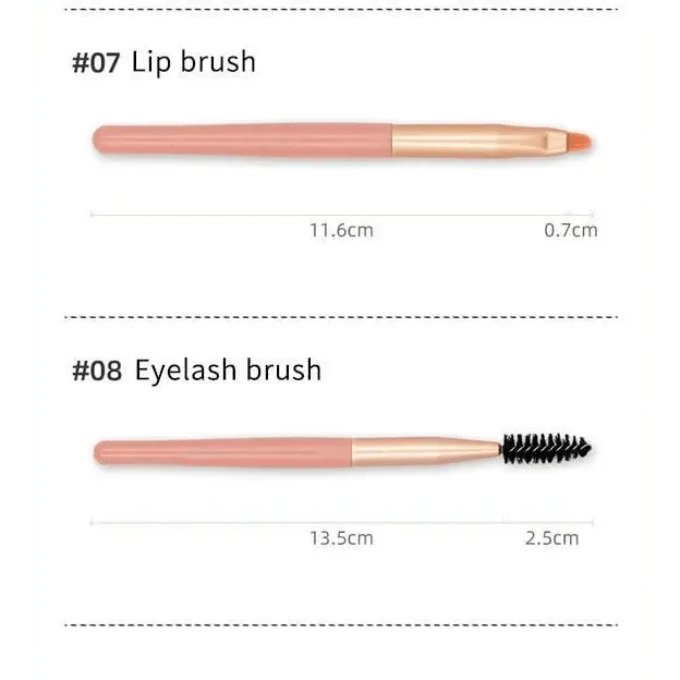 8Pcs Mini Travel Portable Soft Makeup Brushes Set