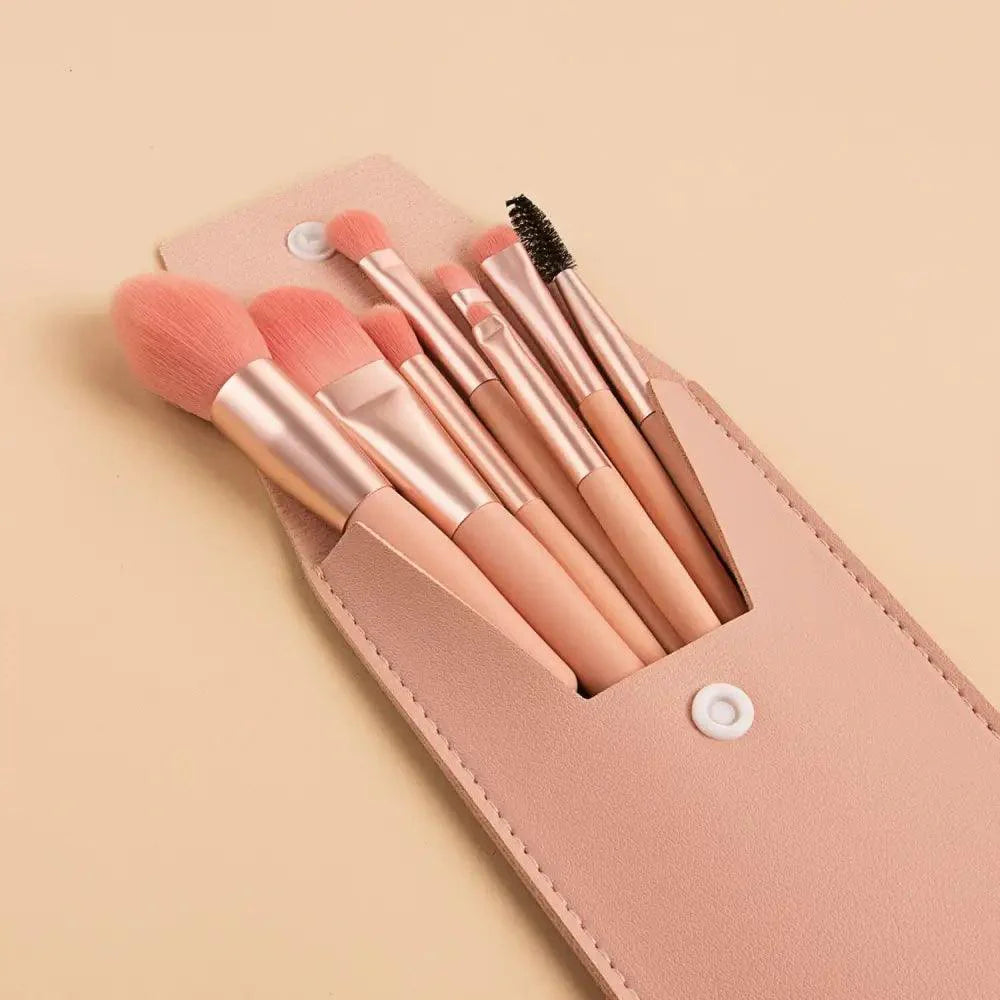 8Pcs Mini Travel Portable Soft Makeup Brushes Set