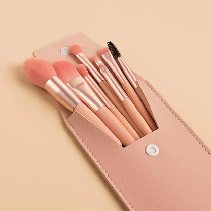 8Pcs Mini Travel Portable Soft Makeup Brushes Set