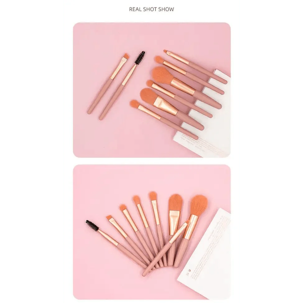 8Pcs Mini Travel Portable Soft Makeup Brushes Set