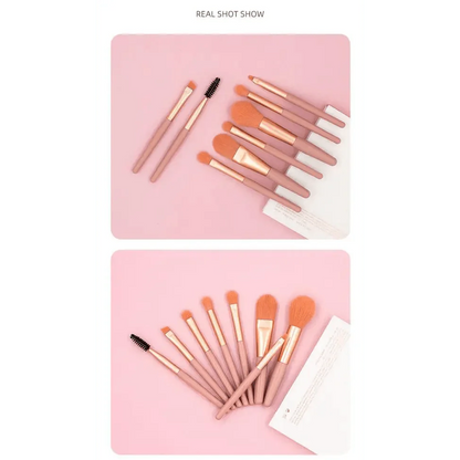 8Pcs Mini Travel Portable Soft Makeup Brushes Set
