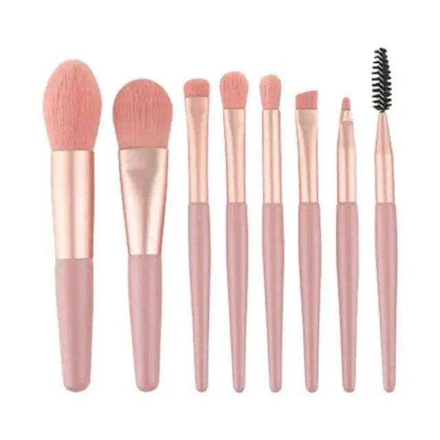 8Pcs Mini Travel Portable Soft Makeup Brushes Set