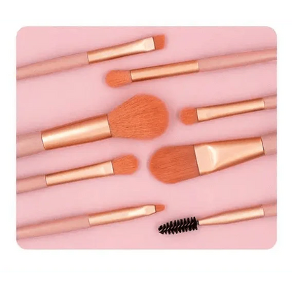 8Pcs Mini Travel Portable Soft Makeup Brushes Set