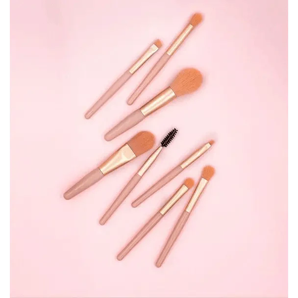 8Pcs Mini Travel Portable Soft Makeup Brushes Set